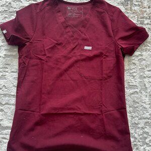 FIGS Burgundy **XS** Catarina™ - One-Pocket Scrub Top